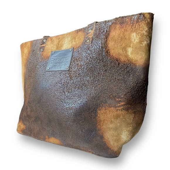 Corral Boots Shoulder Bag Brown Western Distressed Lamb Leather - Picture 2 of 15